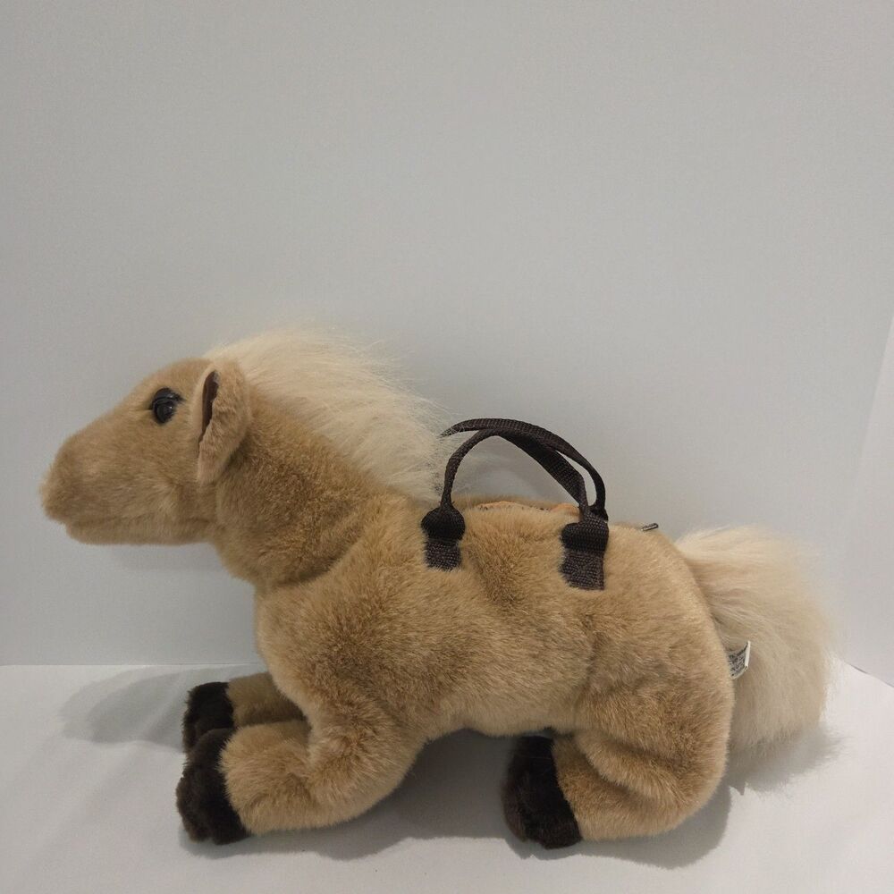 Wildkin Brown Polyester Plush Stuffed Animal Horse Kid Purse Handles Zip Derby